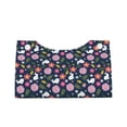 thumbnail image 1 of Lsque Floral Rabbit Printed Long Tissue Box Cover Holder, Facial Paper Organizer Dispenser,Triangle with Bottom Belt, PVC Leather Decorative Organizer, 1 of 9