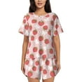 thumbnail image 1 of Lsque Floral Strawberr Women's Short-Sleeved Pajama Set - 2 Piece Soft and Lightweight Sleepwear Set-XX-Large, 1 of 9