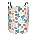 thumbnail image 1 of Lsque Floral Strawberr pattern Laundry Hamper Basket, Tall Woven Rope Hamper Basket for Clothes, Lightweight Storage Basket, Collapsible Waterproof-Medium, 1 of 8