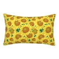 thumbnail image 1 of Lsque Floral Sunflowers Pattern Pillow Case – Soft & Cozy Throw Pillow Cover, Hypoallergenic Cushion Case for Sleeping Women with Envelope Closure-16"x24", 1 of 6