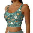 thumbnail image 1 of Lsque Flowe Rooster Printed Women'S Sports Bra, Compression, Moisture Wicking, High-Impact Sports Bra For Women,Supportive sports bra-, 1 of 9