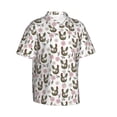 thumbnail image 1 of Lsque Flowe Rooster pattern Hawaiian Shirt for Men, Unisex Summer Beach Casual Short Sleeve Button Down Shirts-Large, 1 of 9