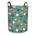 thumbnail image 1 of Lsque Flowe Rooster pattern Laundry Hamper Basket, Tall Woven Rope Hamper Basket for Clothes, Lightweight Storage Basket, Collapsible Waterproof-Medium, 1 of 8