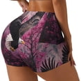 thumbnail image 1 of Lsque Flower Bald Eagle Pattern High Waisted Biker Shorts for Women-Tummy Control Fitness Athletic Workout Running Yoga Gym Shorts,Moisture-Wicking-Small, 1 of 9