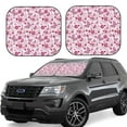 thumbnail image 1 of Lsque Flower Butterfly 2 PCS Windshield Sun Shade | CarFoldable Window Covers | Car Accessories Reflect UV for Universal Cars SUV Truck | Large, 1 of 7