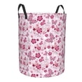 thumbnail image 1 of Lsque Flower Butterfly pattern Laundry Hamper Basket, Tall Woven Rope Hamper Basket for Clothes, Lightweight Storage Basket, Collapsible Waterproof-Small, 1 of 8