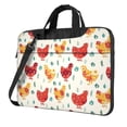 thumbnail image 1 of Lsque Flower Chicken Pattern Laptop Bag – Portable & Slim Single-Shoulder Computer Case with Adjustable Strap, Protective, Lightweight for 13”/14”/15.6” Laptops, 1 of 8