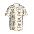 thumbnail image 1 of Lsque Flower Chicken pattern Hawaiian Shirt for Men, Unisex Summer Beach Casual Short Sleeve Button Down Shirts-X-Large, 1 of 9