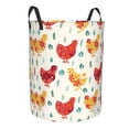 thumbnail image 1 of Lsque Flower Chicken pattern Laundry Hamper Basket, Tall Woven Rope Hamper Basket for Clothes, Lightweight Storage Basket, Collapsible Waterproof-Medium, 1 of 8