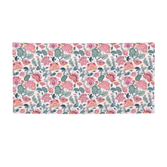 Lsque Flower Leaves Pattern Party Banner, Festive Banner , Holiday Celebrations and Events for Carnival Birthday Party Festival Decorations-Medium