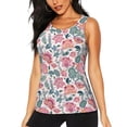 thumbnail image 1 of Lsque Flower Leaves Printed Workout Tank Tops for Women, Athletic Sports Tank Tops, Compression Sleeveless Dry Fit Shirts,Sleeveless Yoga Shirt-XX-Large, 1 of 9