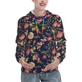 thumbnail image 1 of Lsque Flower Pattern Casual Women's Hoodie,Hooded Sweatshirt with Kangaroo Pocket,Pullover Hoodie with Eye-catching Drawstrings-XX-Large, 1 of 7