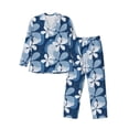 thumbnail image 1 of Lsque Flower Pattern Long Sleeve Pajama Set for Men - Soft 2-Piece Sleepwear and Loungewear Set with Pockets, Comfy Nightwear-XX-Large, 1 of 7
