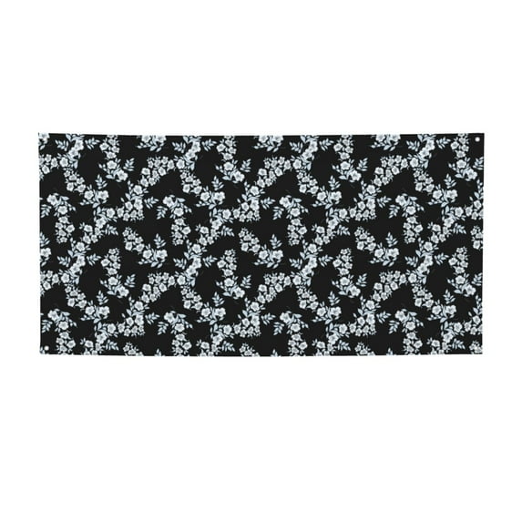 Lsque Flower Pattern Party Banner, Festive Banner , Holiday Celebrations and Events for Carnival Birthday Party Festival Decorations-Small