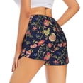 thumbnail image 1 of Lsque Flower Printed Women's Running Shorts with Liner Pockets,Elastic Quick Dry Workout Athletic Gym Yoga Shorts,Womens High Waist Shorts-Small, 1 of 9