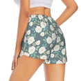thumbnail image 1 of Lsque Flower Printed Women's Running Shorts with Liner Pockets,Elastic Quick Dry Workout Athletic Gym Yoga Shorts,Womens High Waist Shorts-X-Large, 1 of 9