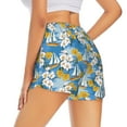 thumbnail image 1 of Lsque Flower and Sail Boat Printed Women's Running Shorts with Liner Pockets,Elastic Quick Dry Workout Athletic Gym Yoga Shorts,Womens High Waist Shorts-X-Large, 1 of 9