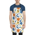 thumbnail image 1 of Lsque Flower Waterproof Apron Chef Aprons for Men Heavy Duty Chemical Work Apron Extra Long Grilling Aprons with Adjustable Bib Apron, 1 of 9