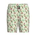 thumbnail image 1 of Lsque Flower With Ladybug Mens Sleep Pajama Shorts,Short Pajama Pants, Cotton Ultra-Soft Knit-Medium, 1 of 9