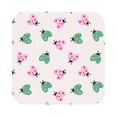thumbnail image 1 of Lsque Flower on ladybirds Pattern 4" Drink Coasters Set of 6, Leather Absorbent Coasters, Table Coaster Set Decorative Coffee Cup Coasters Housewarming Gift,Square, 1 of 7