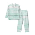 thumbnail image 1 of Lsque Flowers And Turquoise Wooden Pattern Long Sleeve Pajama Set for Men - Soft 2-Piece Sleepwear and Loungewear Set with Pockets, Comfy Nightwear-X-Large, 1 of 7