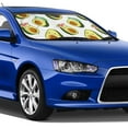 thumbnail image 1 of Lsque Flowers Avocado Car Windshield Sun Shade | Accordion Folding Style Auto Shade for Car Truck SUV Van | Blocks UV Rays Sun Visor Protector | Small, 1 of 7