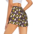thumbnail image 1 of Lsque Flowers Daisy Printed Women's Running Shorts with Liner Pockets,Elastic Quick Dry Workout Athletic Gym Yoga Shorts,Womens High Waist Shorts-Small, 1 of 9