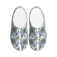 thumbnail image 1 of Lsque Flowers and Butterflies Pattern Womens Comfort Cotton on Scuff With Memory Foam and Anti-skid Sole Slipper-37/38, 1 of 7