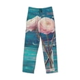 thumbnail image 1 of Lsque Flowers in Glass Vase Print Men's Pajama Pants, Lounge Pant - Comfortable Home Wear,Elastic Waistband, Stylish Design-Small, 1 of 9