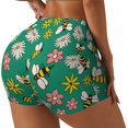 thumbnail image 1 of Lsque Flying Bees Pattern High Waisted Biker Shorts for Women-Tummy Control Fitness Athletic Workout Running Yoga Gym Shorts,Moisture-Wicking-X-Large, 1 of 9