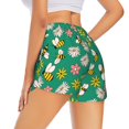 thumbnail image 1 of Lsque Flying Bees Printed Women's Running Shorts with Liner Pockets,Elastic Quick Dry Workout Athletic Gym Yoga Shorts,Womens High Waist Shorts-, 1 of 9