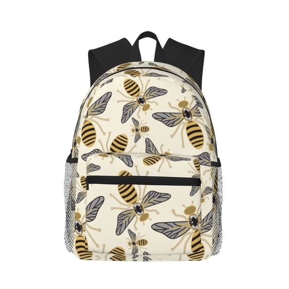 Lsque Flying Bees1 Classic Casual Backpack - Large Capacity Water-Resistant Backpack for School, Work, Travel, and Outdoor Activities