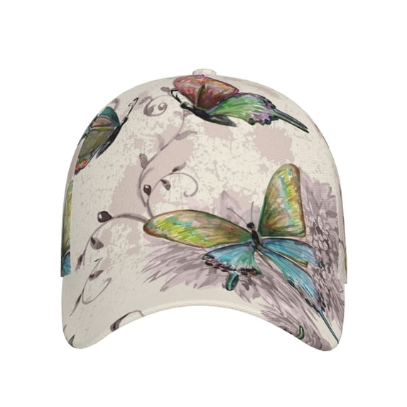 Lsque Flying Butterflies-1 Baseball Cap Trucker Low Profile Hat Golf Dad Hat Adjustable Original Classic Unconstructed Plain Cap Men Women
