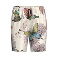 thumbnail image 1 of Lsque Flying Butterflies-1 Mens Sleep Pajama Shorts,Short Pajama Pants, Cotton Ultra-Soft Knit-X-Large, 1 of 9
