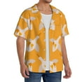thumbnail image 1 of Lsque Flying Ducks print Men's Cuban Collar Short Sleeve Shirt Summer Beachwear Casual Button Down Fashionable Vacation Leisure Shirt-3X-Large, 1 of 7