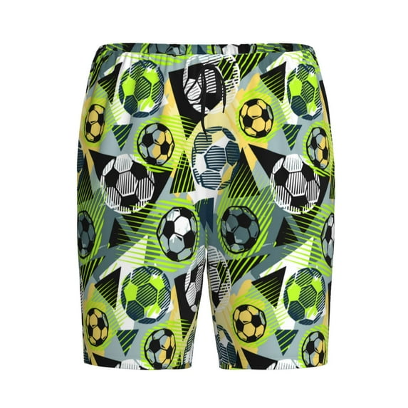 Lsque Football Doodle Mens Sleep Pajama Shorts,Short Pajama Pants, Cotton Ultra-Soft Knit-Medium