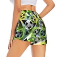 thumbnail image 1 of Lsque Football Doodle Printed Women's Running Shorts with Liner Pockets,Elastic Quick Dry Workout Athletic Gym Yoga Shorts,Womens High Waist Shorts-X-Large, 1 of 9