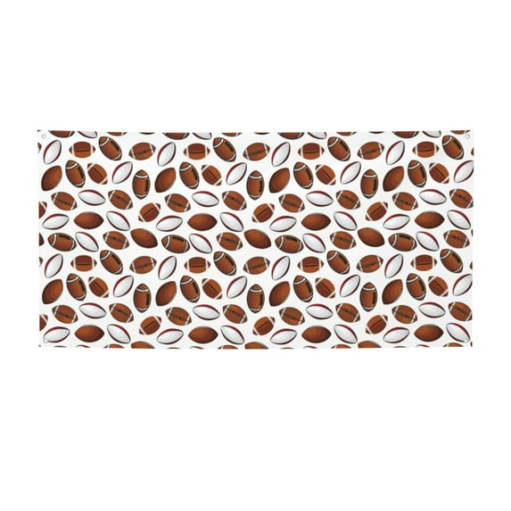 Lsque Football Pattern Party Banner, Festive Banner , Holiday Celebrations and Events for Carnival Birthday Party Festival Decorations-Medium