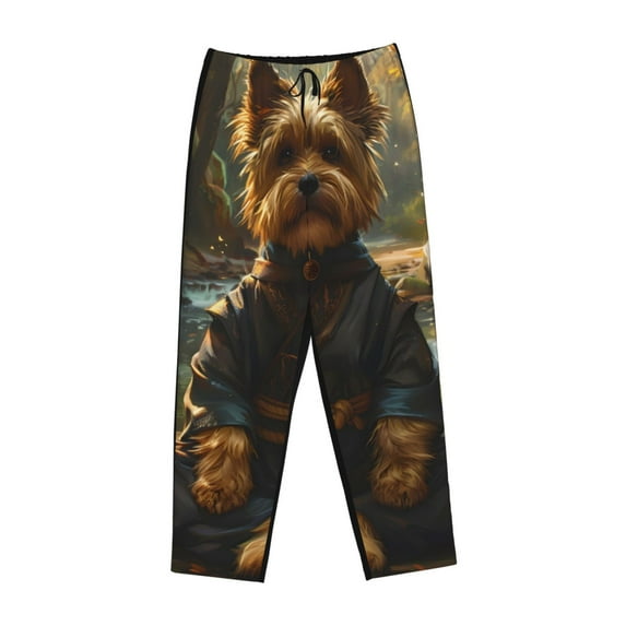 Lsque Forest Creek Cute Dog Print Women's Pajama Pants, Lounge Pant - Comfortable Home Wear,Elastic Waistband, Stylish Design-Medium