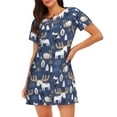 thumbnail image 1 of Lsque Forest Elk Pattern Nightgowns for Women Sleep Shirts Short Sleeve Nightshirt Pullover Nightdress Soft Sleepwear Relaxed Fit Nightdress, 1 of 6