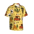 thumbnail image 1 of Lsque Forest Guard pattern Hawaiian Shirt for Men, Unisex Summer Beach Casual Short Sleeve Button Down Shirts-Medium, 1 of 9