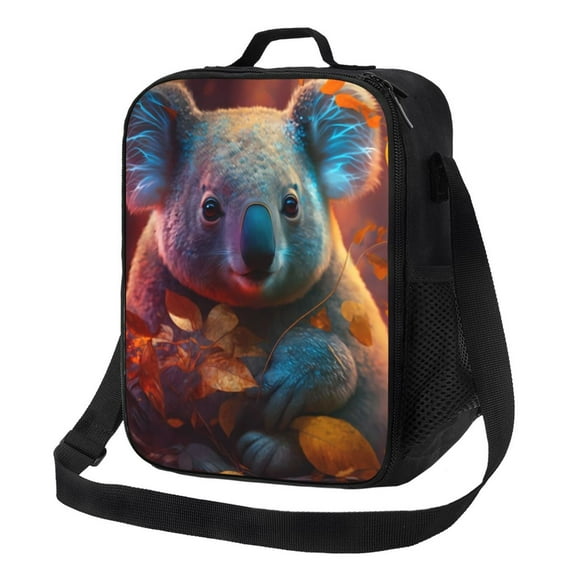 Lsque Forest Koala Lunch Bag Lunch Box for Women Men Reusable Insulated Lunch Tote Bag,Leakproof Thermal Cooler Sack Food Handbags Case High Capacity