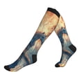 thumbnail image 1 of Lsque Forest Lake White Horse Pattern Sport Compression Socks for Men & Women 15-20 mmHg Knee High Nurse Pregnant Running Medical and Travel Athletic, 1 of 6