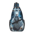 thumbnail image 1 of Lsque Forest Meditating Goat Pattern Cross Chest Bag Diagonally – Premium Durable Front Chest Sling with Adjustable Padded Strap, High-Capacity Storage, 1 of 8