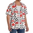 thumbnail image 1 of Lsque Forest Mushrooms print Men's Cuban Collar Short Sleeve Shirt Summer Beachwear Casual Button Down Fashionable Vacation Leisure Shirt-XX-Large, 1 of 7