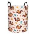 thumbnail image 1 of Lsque Forest Squirrel Nuts pattern Laundry Hamper Basket, Tall Woven Rope Hamper Basket for Clothes, Lightweight Storage Basket, Collapsible Waterproof-Small, 1 of 8