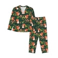 thumbnail image 1 of Lsque Forest Squirrel Pattern Long Sleeve Pajama Set for Women - Soft 2-Piece Sleepwear and Loungewear Set with Pockets, Comfy Nightwear-Medium, 1 of 7