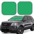 thumbnail image 1 of Lsque Forestgreen 2 PCS Windshield Sun Shade | CarFoldable Window Covers | Car Accessories Reflect UV for Universal Cars SUV Truck | Small, 1 of 7
