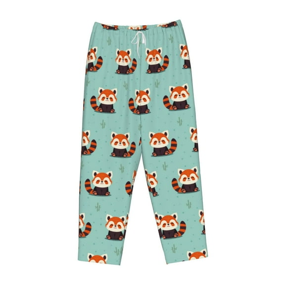 Lsque Fox Print Women's Pajama Pants, Lounge Pant - Comfortable Home Wear,Elastic Waistband, Stylish Design-Small