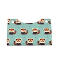 thumbnail image 1 of Lsque Fox Printed Long Tissue Box Cover Holder, Facial Paper Organizer Dispenser,Triangle with Bottom Belt, PVC Leather Decorative Organizer, 1 of 9